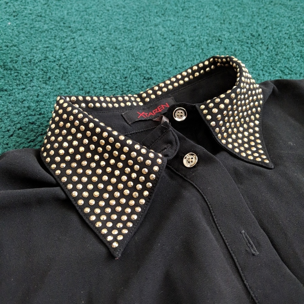 Black Sheer Sleeveless Blouse
